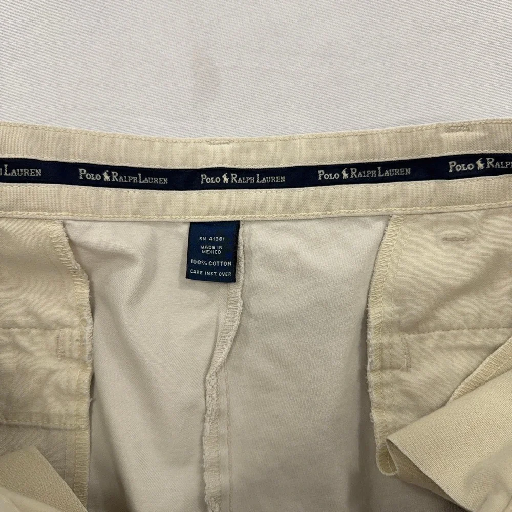 Polo Ralph Lauren Shorts Pleated Chino Andrew Tan Khaki Mens 33